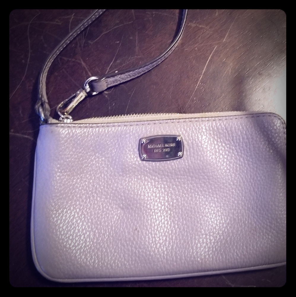 Michael Kors light purple wristlet